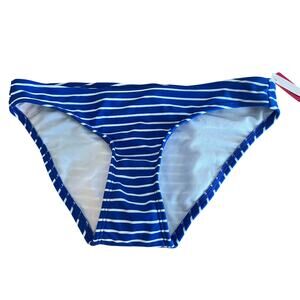 Xhilaration Juniors' Blue and White Striped Bikini Bottom - Size XS - NWT